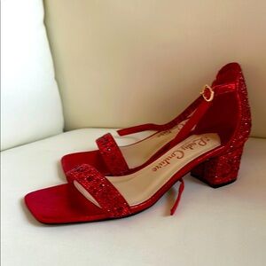 Red bejeweled Heels by Lady Couture